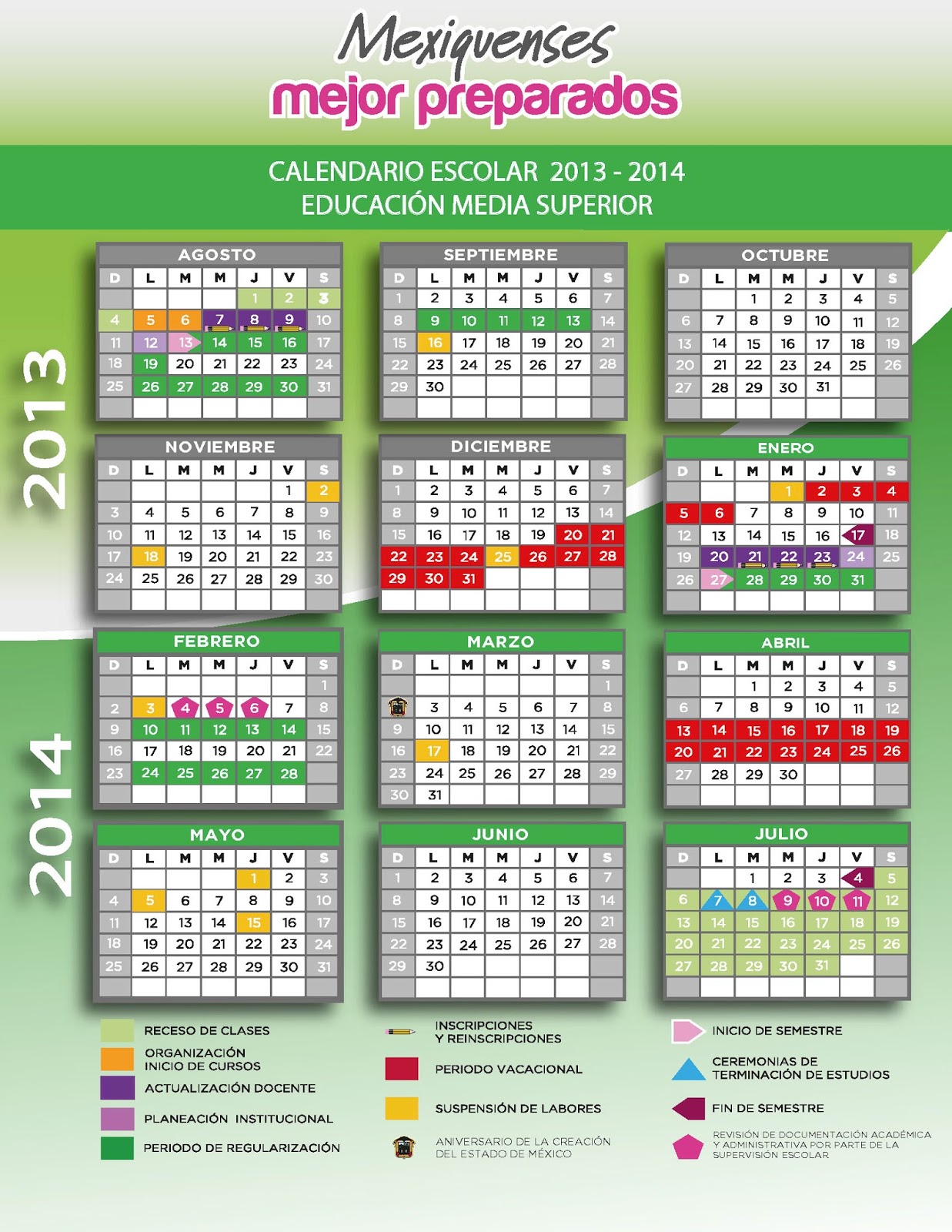 EPOAN ATIZAPAN Calendario Escolar