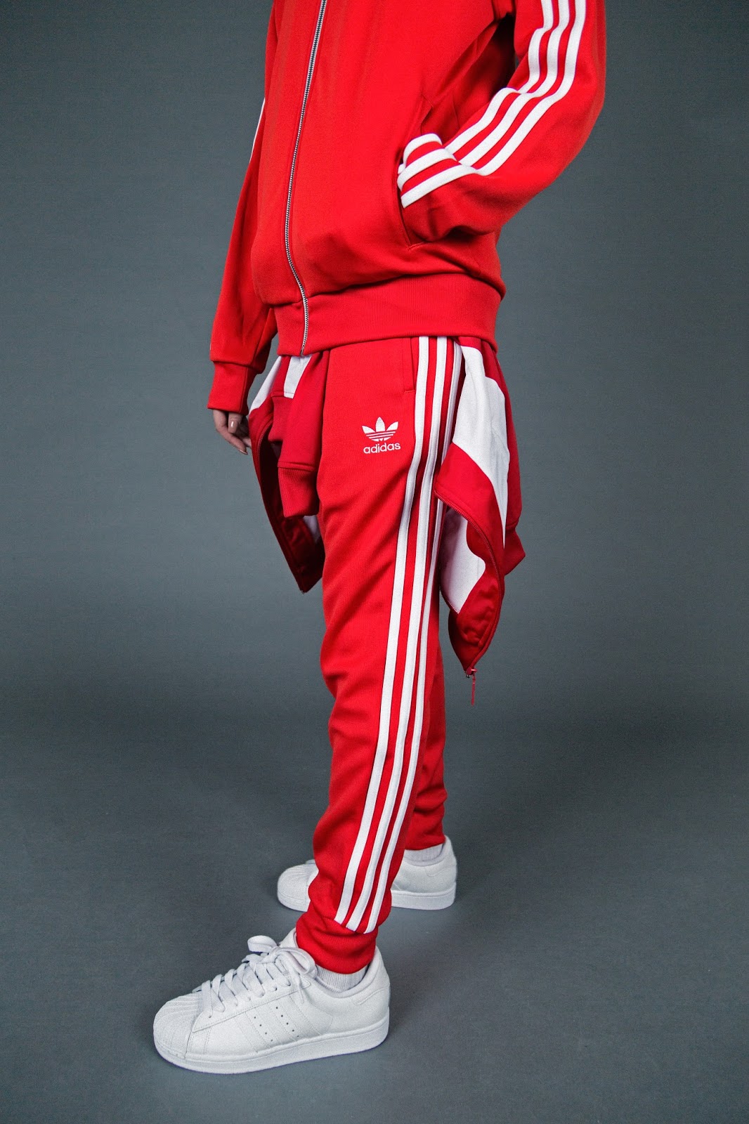 red adidas tracksuit girls