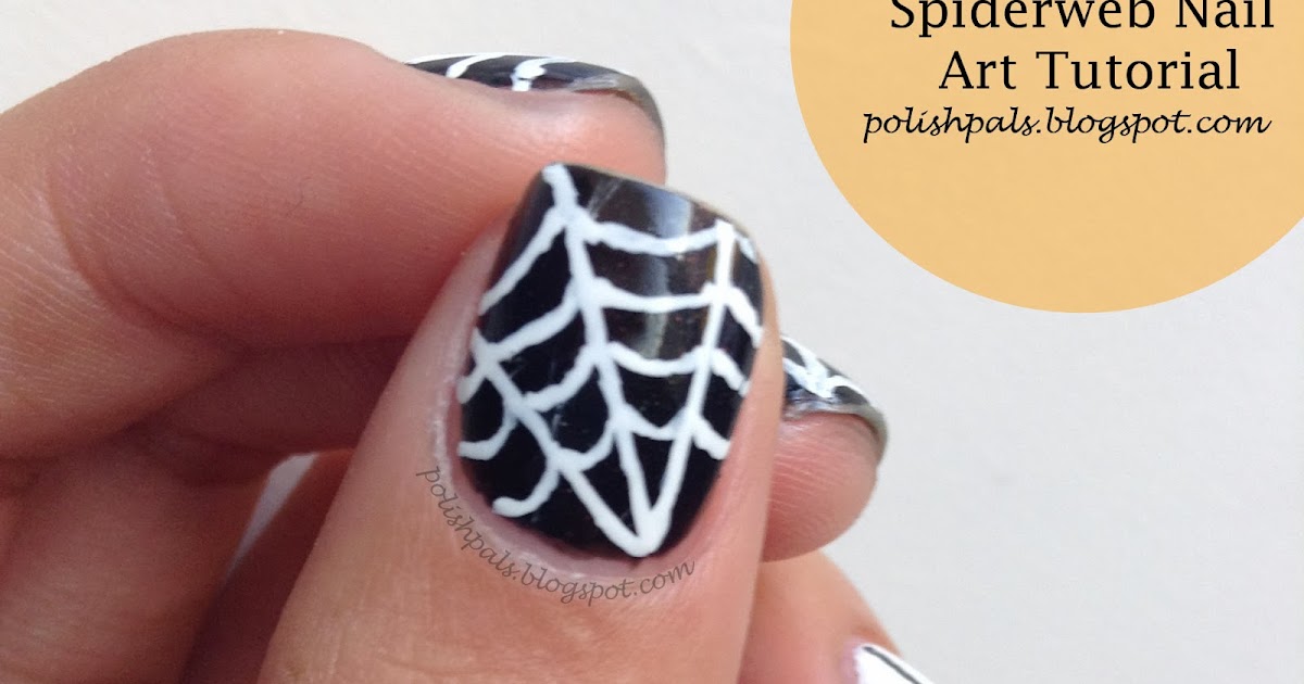 spiderweb nail art tutorial