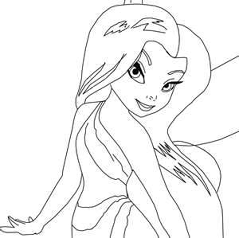 Free Beautifull Disney Fairies Silvermist Coloring Pages title=
