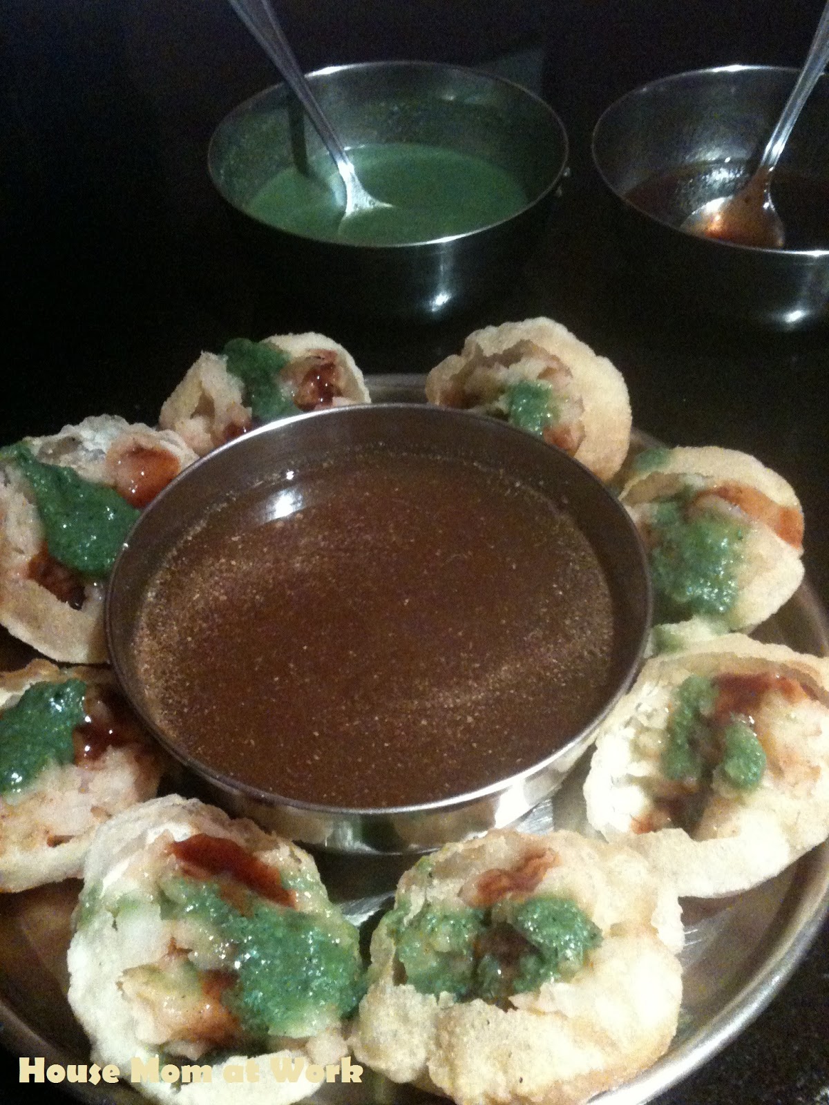 House Mom At Work Pani Puri / Golgappa with Potato Filling