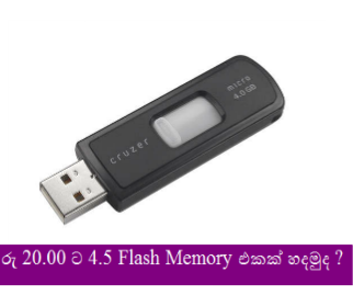 රු 20.00 ට 4.5 Flash Memory එකක් හදමුද ?