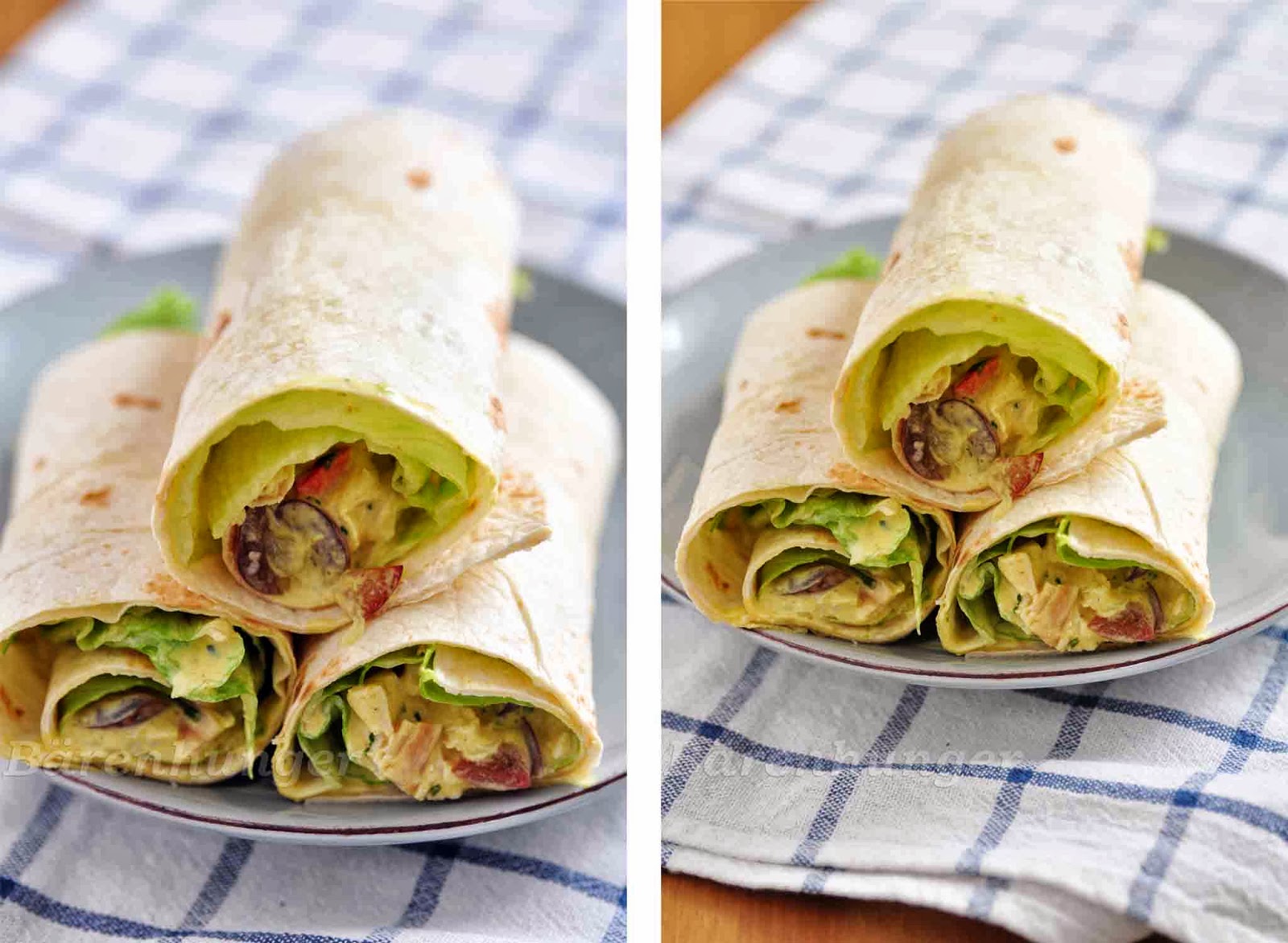 Bärenhunger Wraps mit Curry Hähnchen Sauce