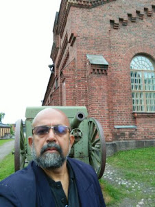 Outside the Finnish  Military Museum on  .Suomenlinna Fortress island in Helsinki.