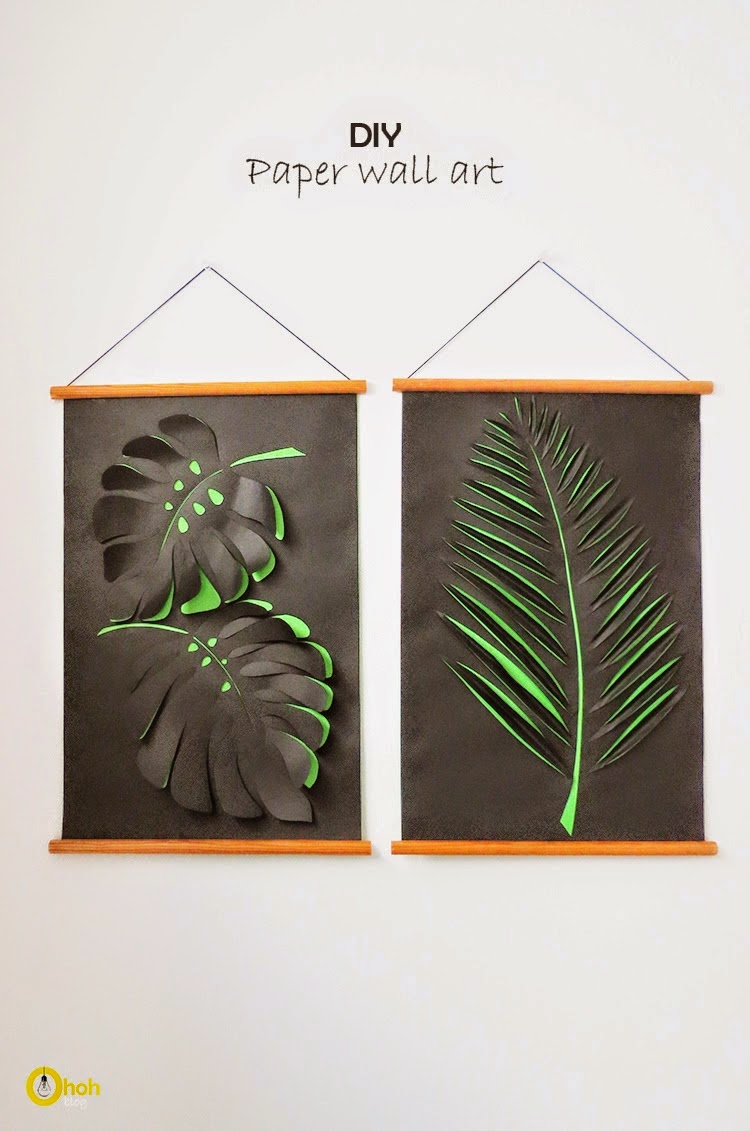 DIY Paper Leaf Wall Art DIY Craft Projects