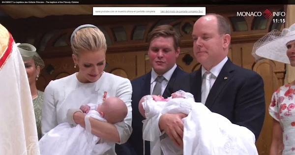 The baptism of the Princely Children of Prince Albert II and Princess Charlene, Hereditary Prince Jacques and Princess Gabriella,