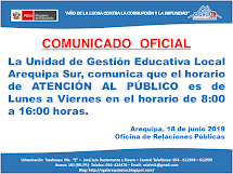 HORARIO DE ATENCIÓN