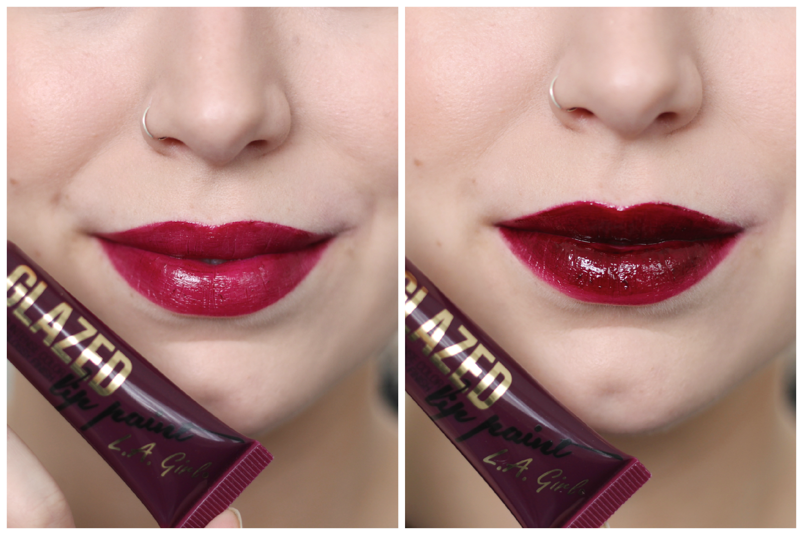 Elín Likes REVIEW LA GIRL GLAZED LIP PAINT ELUDE & TEMPT