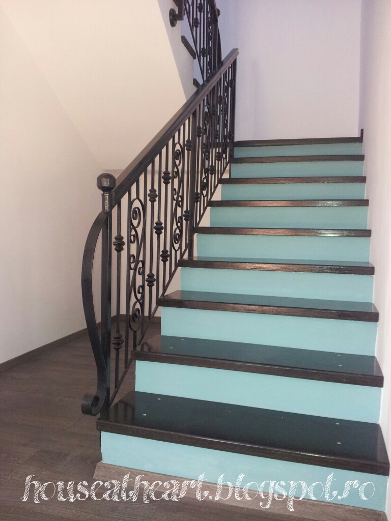 by Ozana Annie Sloan Chalk Paint stair risers diy