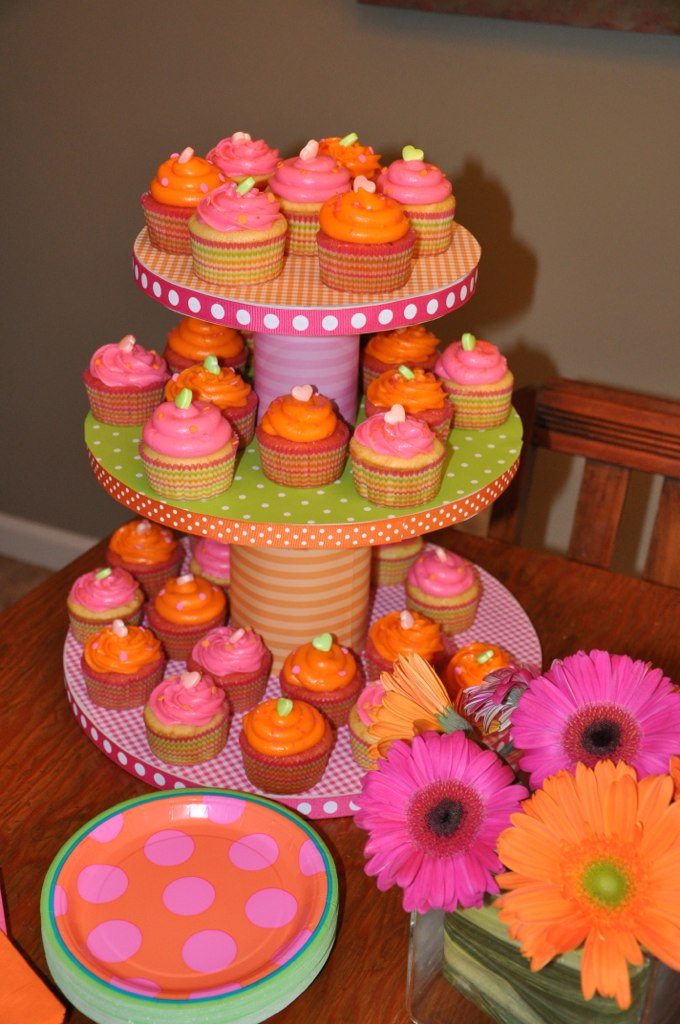 Indulge With Me Pink and Orange baby shower