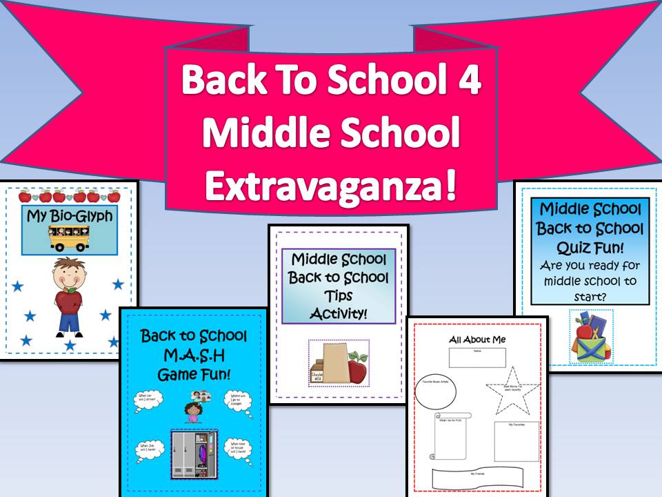 Little Miss Middle School Middle School Back to School Activities!