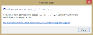 Windows cannot access