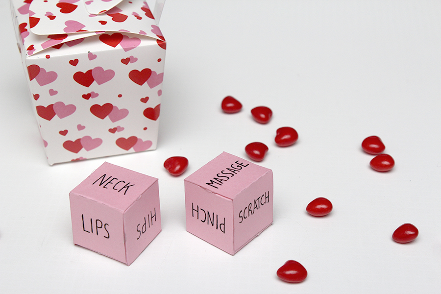 pink paper dice lover dice game