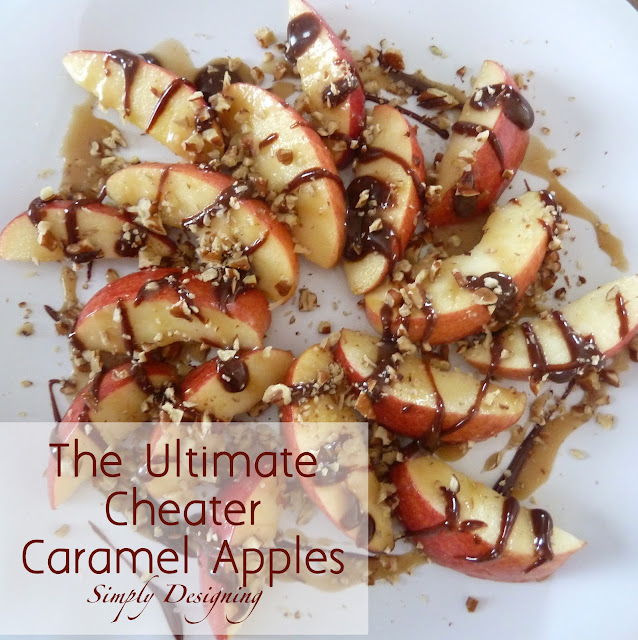 The Ultimate Cheater Caramel Apples! If you love caramel apples but hate the work of making them and the mess of eating them, then these are definitely for you! Plus it includes a link to the BEST Caramel Sauce ever!! #recipe #apples #caramel #fall The Ultimate Cheater Caramel Apples! If you love caramel apples but hate the work of making them and the mess of eating them, then these are definitely for you! Plus it includes a link to the BEST Caramel Sauce ever!! #recipe #apples #caramel #fall