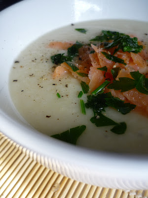 zupa krem z łososiem, zupa krem z białych warzyw