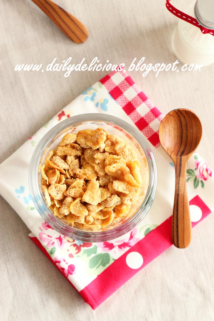 dailydelicious You asked for it Home made Cornflakes crunch