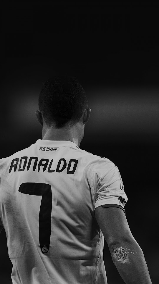 Cristiano Ronaldo 7 Real Madrid Soccer Black And White Star  Android Best Wallpaper