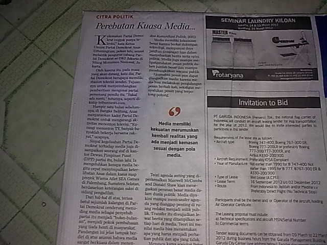 Kumpulan Kliping Sosial Politik Ekonomi Dan Budaya Kliping Koran Kekuasaan Media Dan Citra Politik