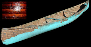 Canadian Canoe Co. canoe Alternationg light and dark strip canoe