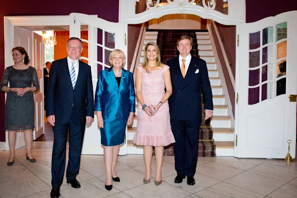 Princess Mary and Queen Maxima wore Valentino pink lace dress