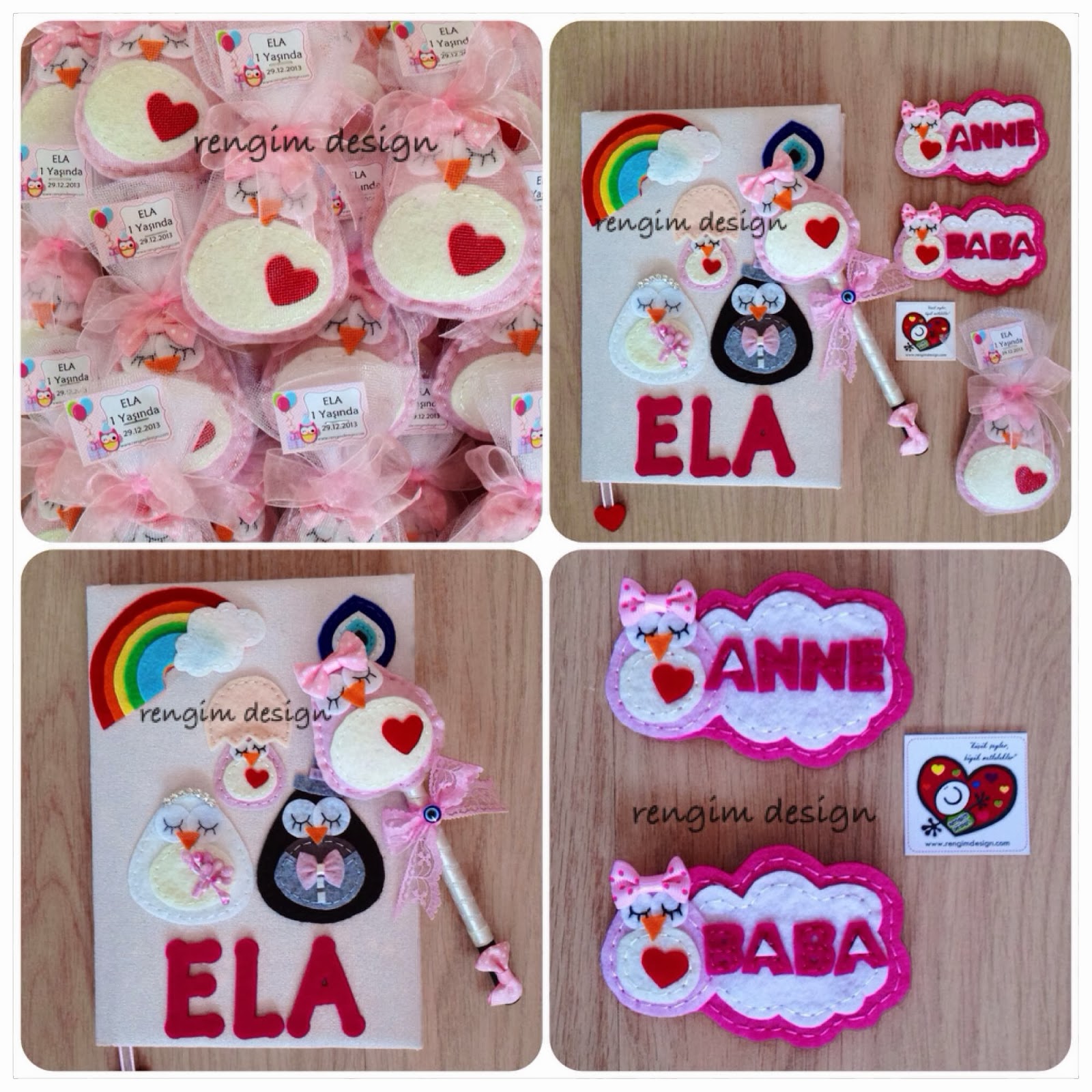 Rengim Design Ela Bebek / Tema Baykuş ♥ (doğum günü)