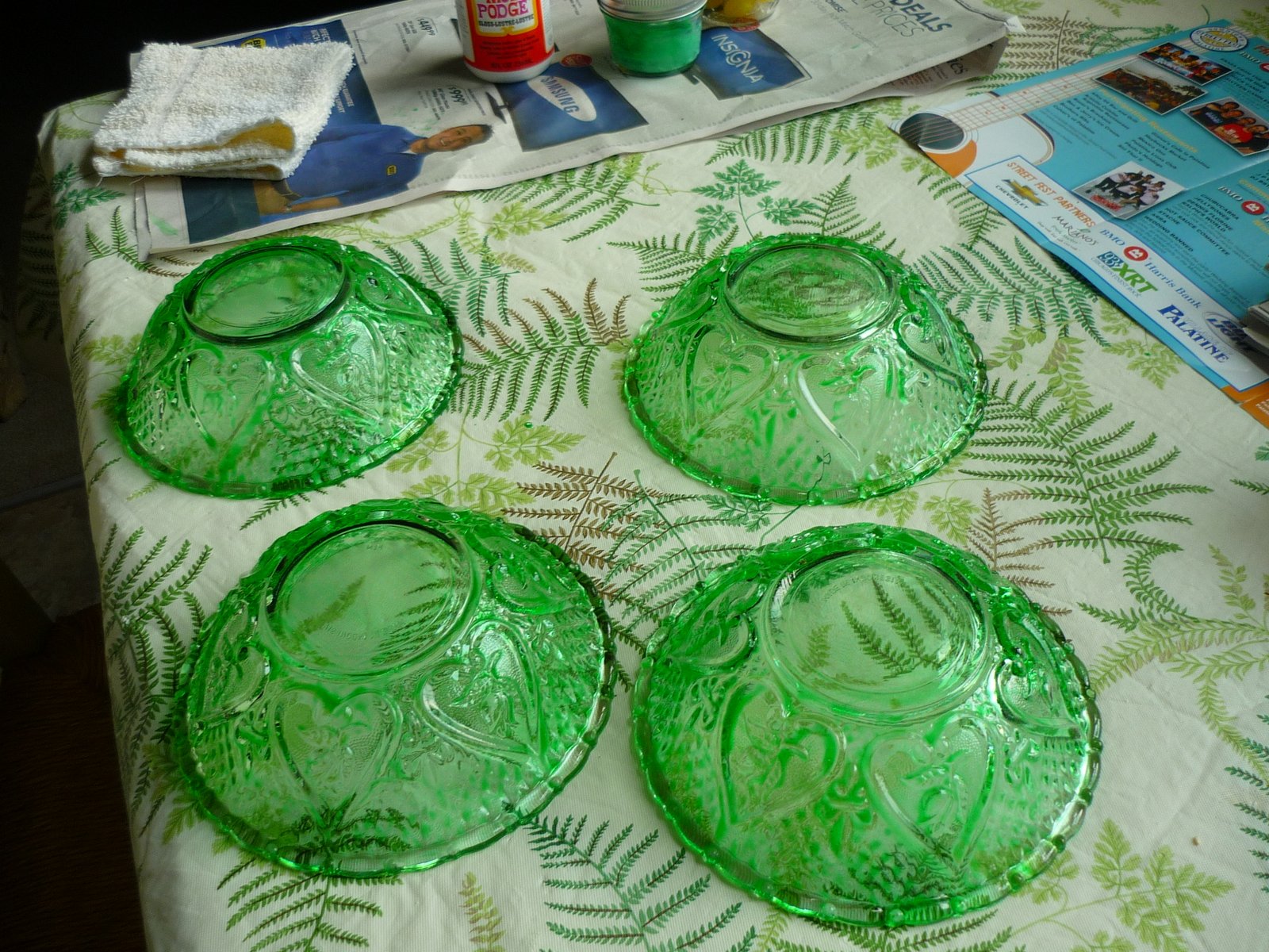 At Home in English Valley Making Colored Glass With Mod Podge