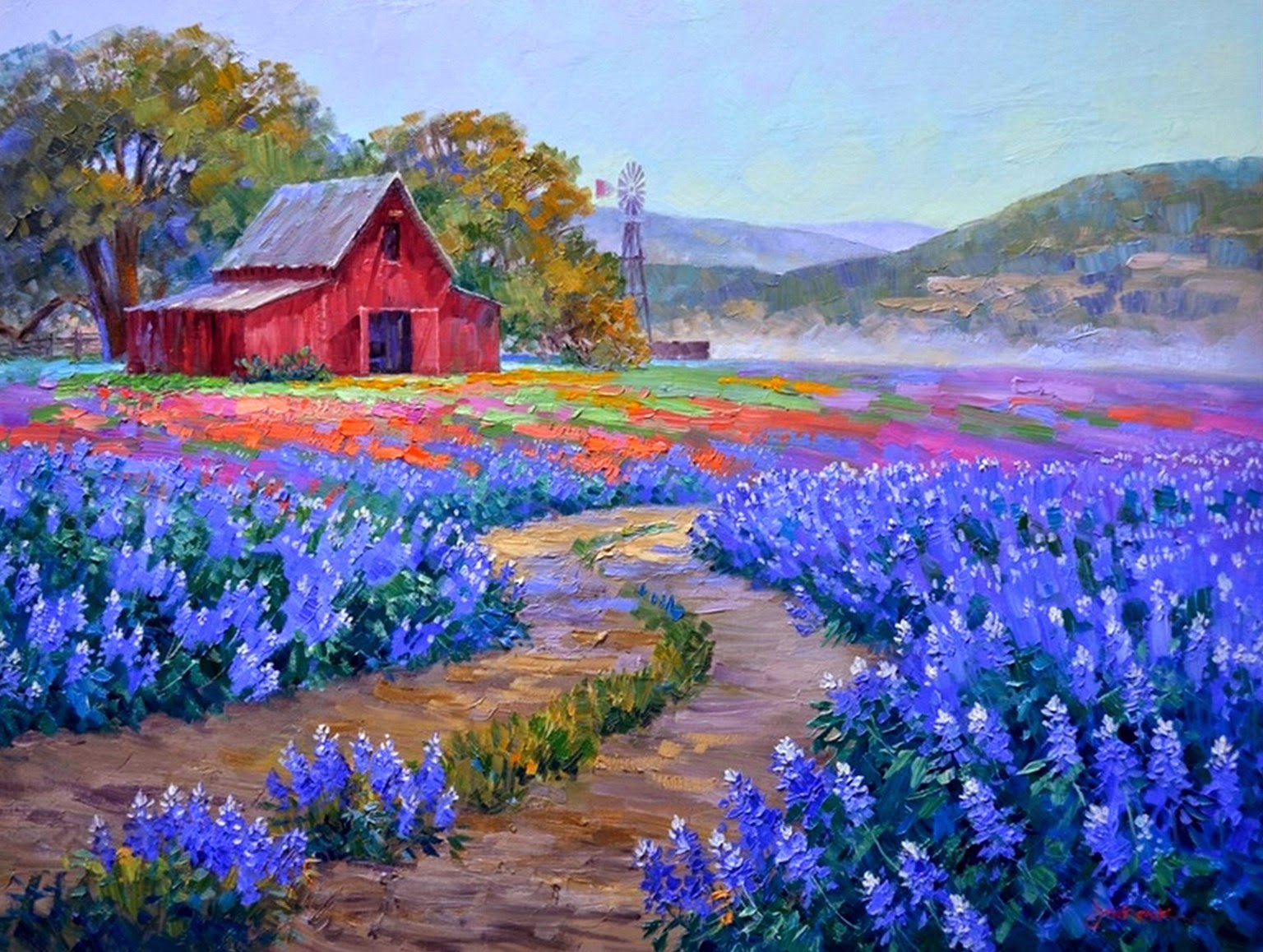 pinturas-paisajes-y-flores-con-espátula paisajes-y-flores-con-espátula