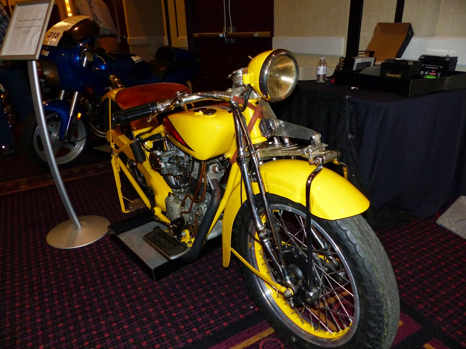 OldMotoDude 1929 Crocker OHV Replica on display at Bonhams 2015 Las