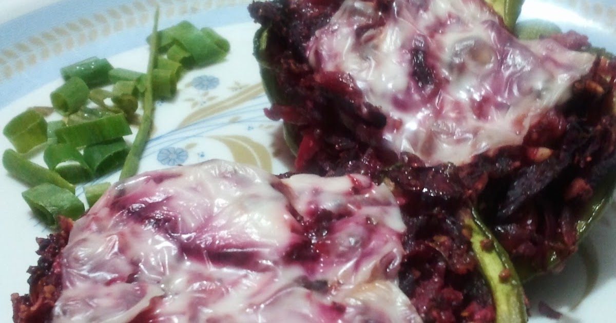 Beetroot And Radish Stuffed Capsicum