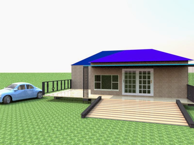 gambar desain 1 model rumah di daerah rawa