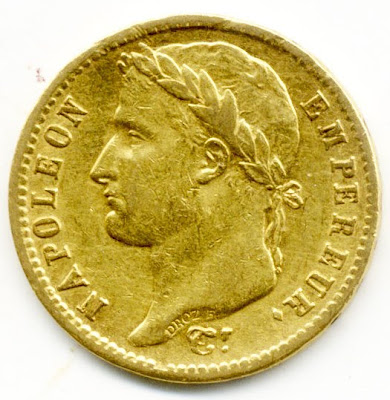 FRANCE 20 Francs Gold Coin Napoleon Bonaparte