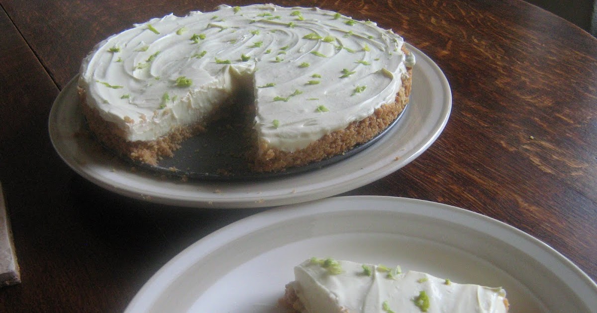 A glorious Key Lime Pie, looking tart and tantalizing.