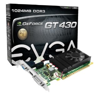 Evga GeForce GT 430 1024 MB DDR3 PCI Express 2.0 DVI/HDMI/VGA Graphics Card, 01G-P3-1430-LR 