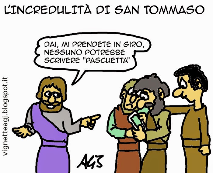 San Tommaso Se Non Vedo Non Credo Vignette di AGJ: Incredulità di San Tommaso