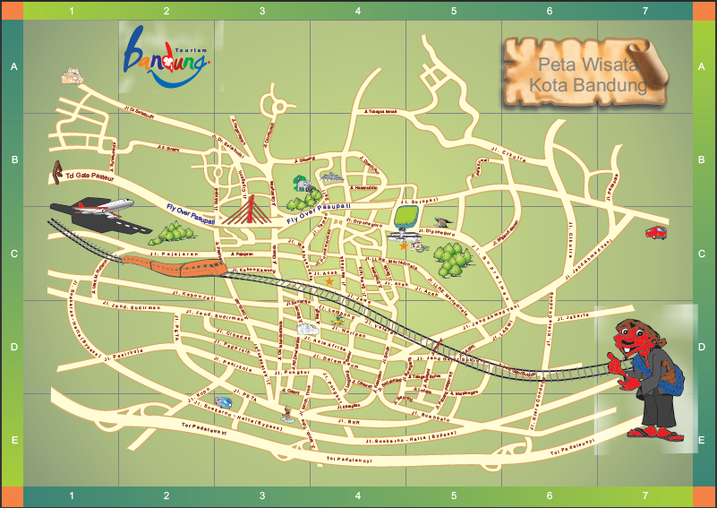 Peta Destinasi Wisata Bandung