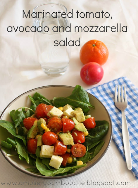 Tomato, avocado and mozzarella salad recipe Tomato, avocado and mozzarella salad recipe