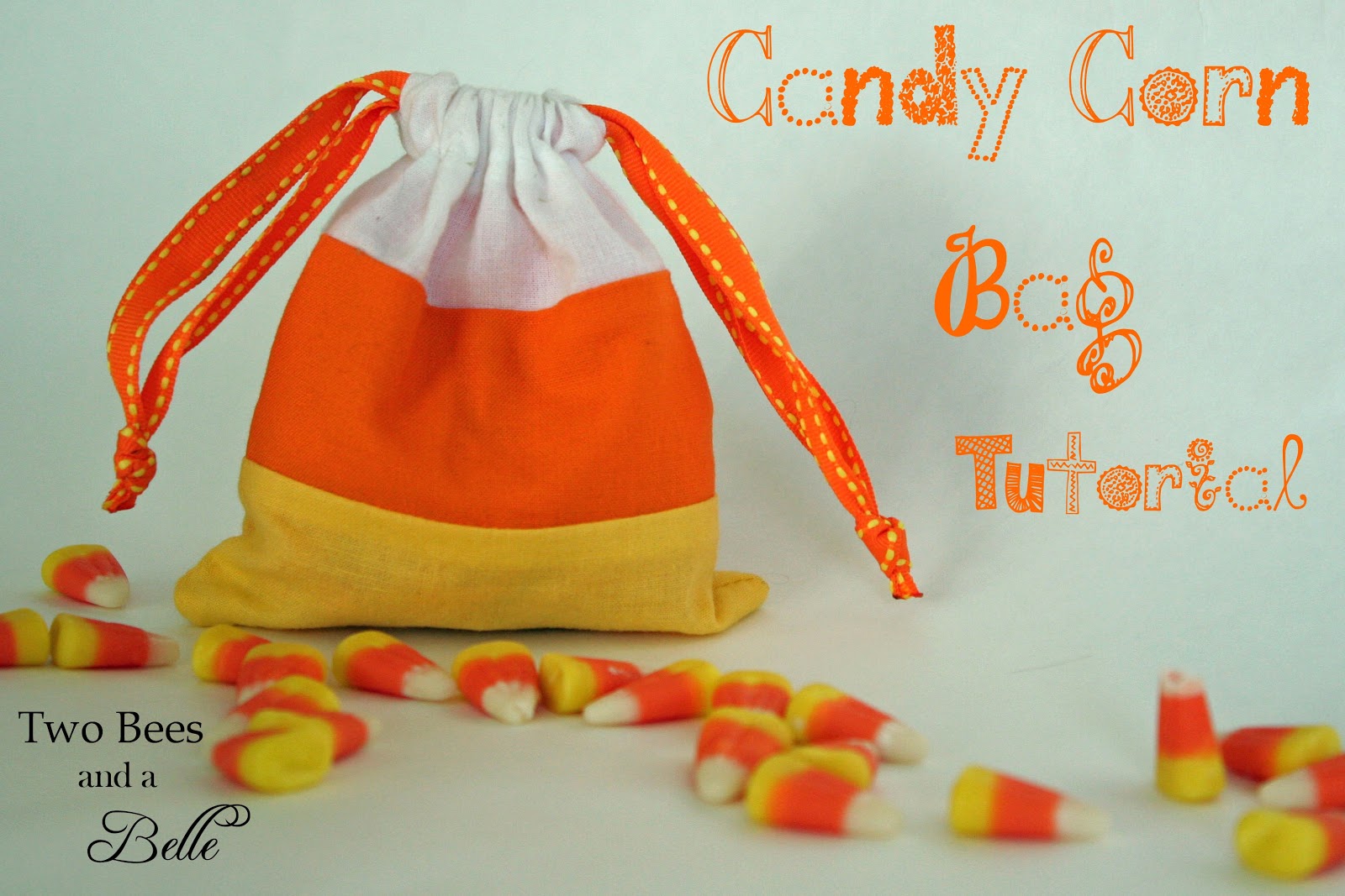 Two Bees and a Belle Candy Corn Bag Tutorial