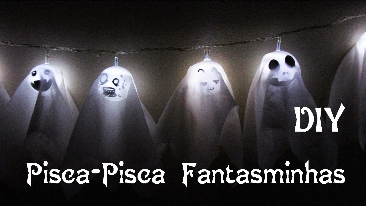 DIY: Pisca-Pisca de Fantasminhas para Decoração do Dia das Bruxas