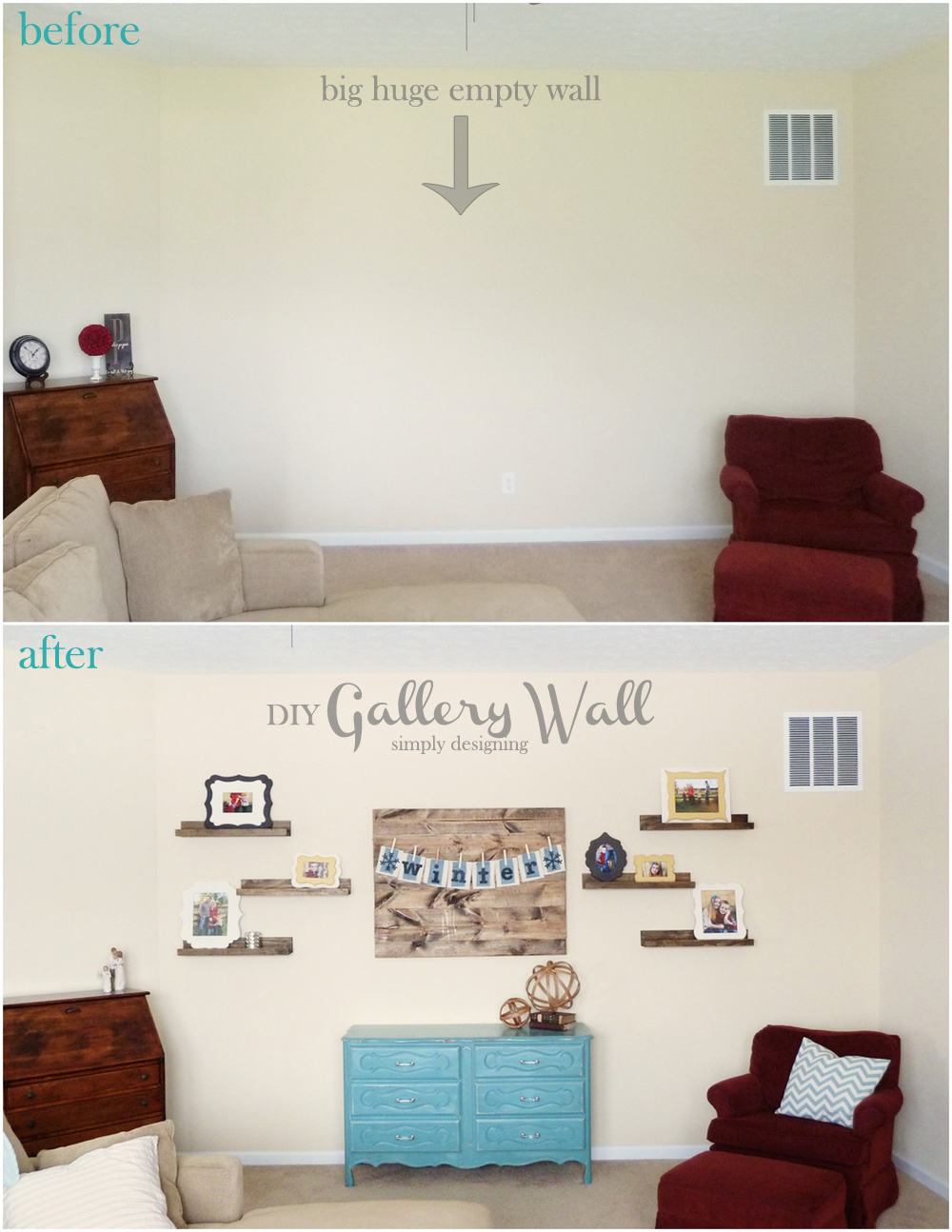 DIY Gallery Wall Reveal | #diy #gallerywall #homedecor