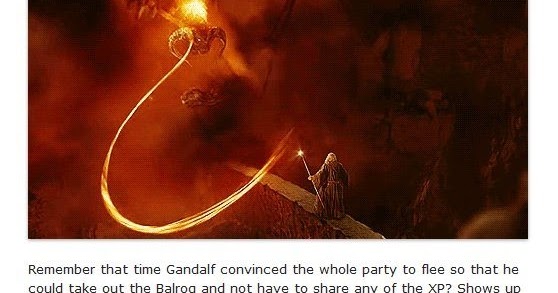 The real reason Gandalf wanted to fight the Balrog alone!