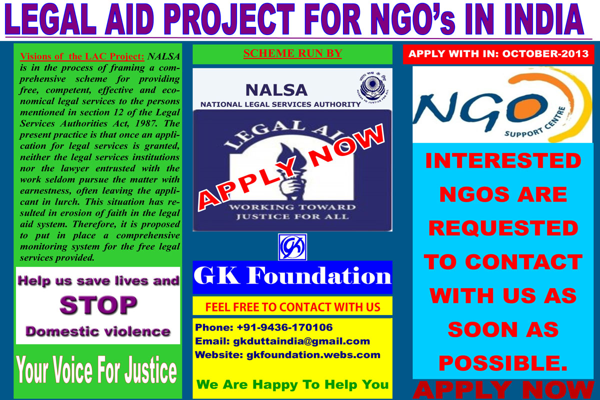 Odisha NGO Consultancy Services LEGAL AID PROJECT FOR NGO’S IN INDIA