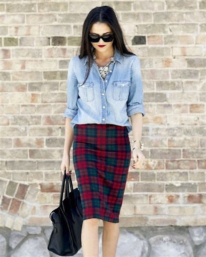 Plaid skirt outfit ideas for women - spring/summer 2015/2016 Plaid skirt outfit ideas for women - spring/summer 2015/2016