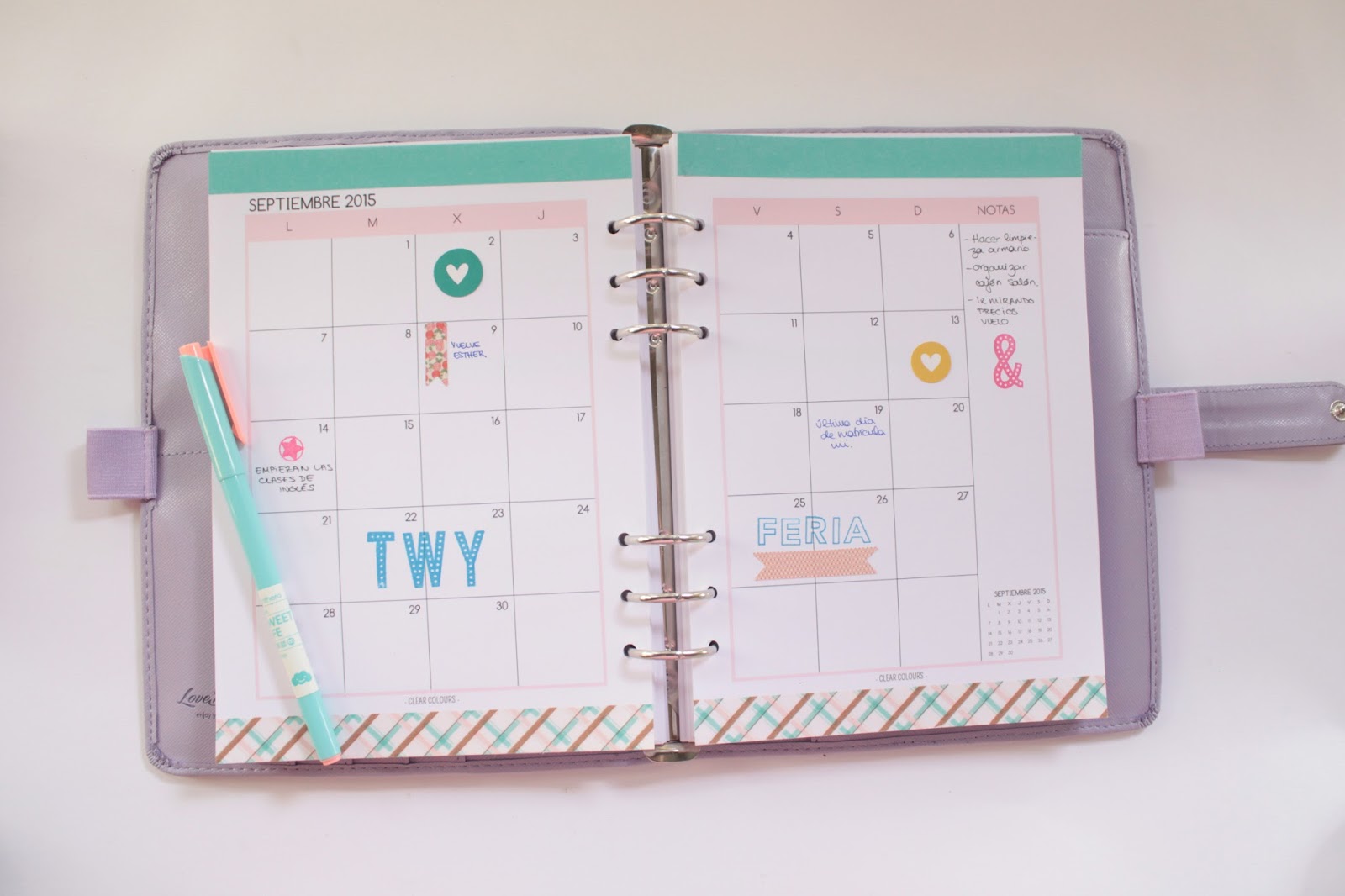 formato de agenda semanal