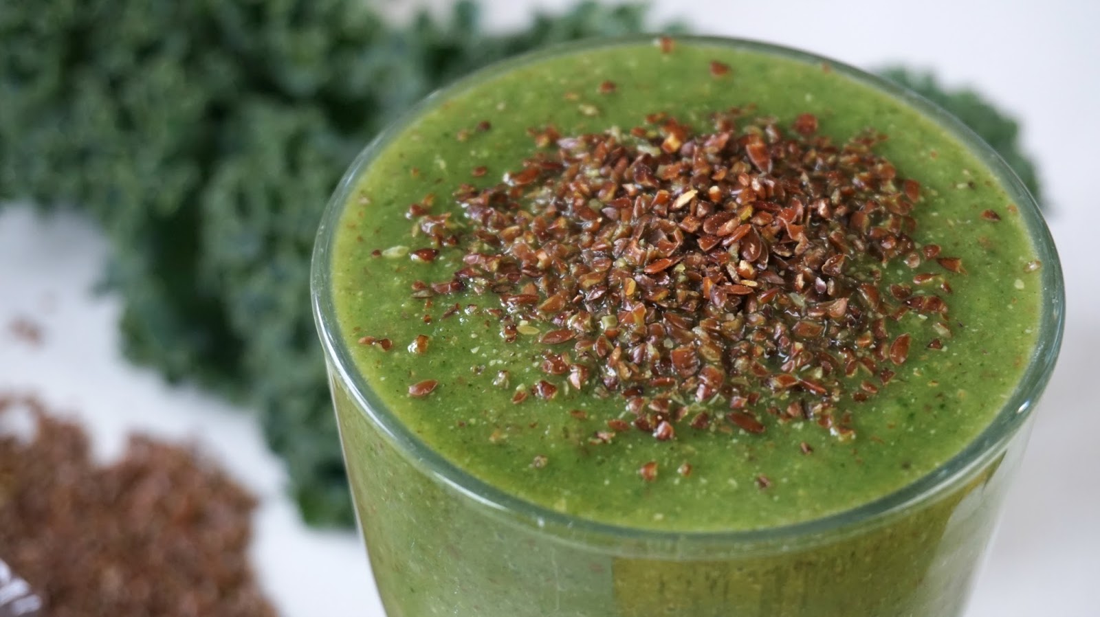 Flaxseed & Kale Smoothie Recipe Pure Power Panda