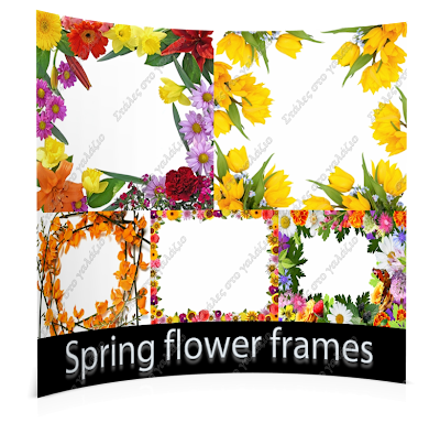 Spring flower frames