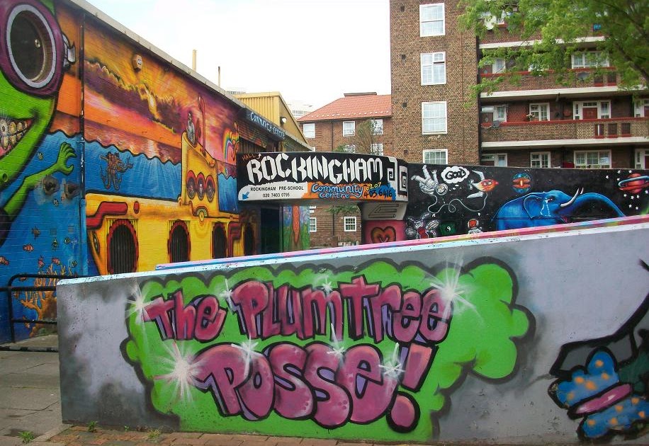 History is made at night Rockingham Estate Street Art
