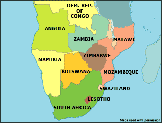 Southern Africa Political Map Cinemergente