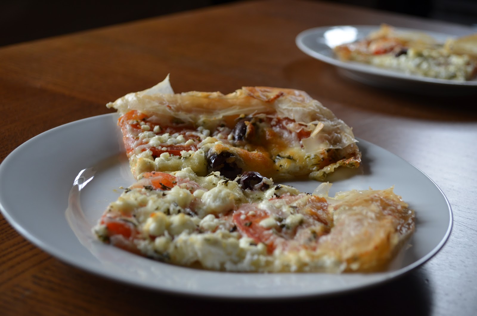 SweetThymeChicago Buttery Garlic Phyllo Dough Pizza