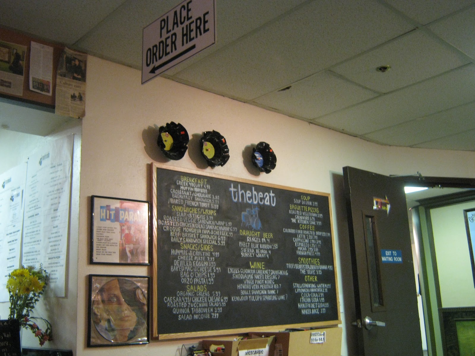 Jonathan Kaplan Chalkboard Art; "The Beat" Cafe