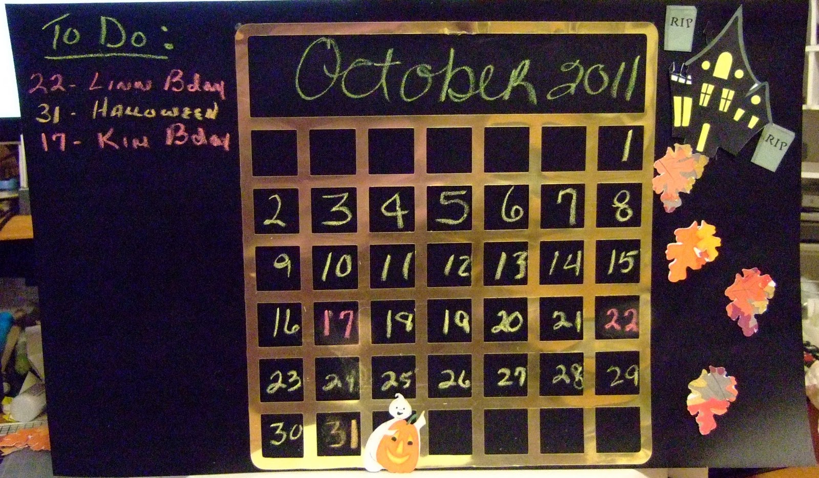 Boss Kut Chalkboard Perpetual Calendar by Linn